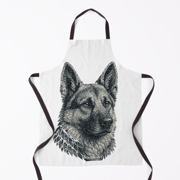 Item preview, German Shepherd Gemstone Mosaic Portrait designed and sold by DigitalGemArt.