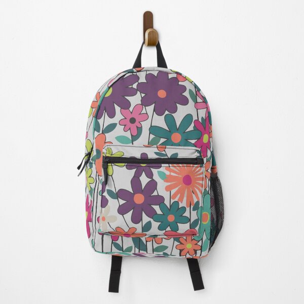 Item preview, Whimsical Boho Wildflower Garden - Colorful Retro Floral Illustration designed and sold by Far Out Goods.