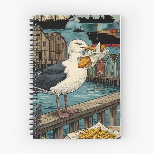 Item preview, Vintage Seagull Harbor Travel Postcard designed and sold by CoffeeinBloom.
