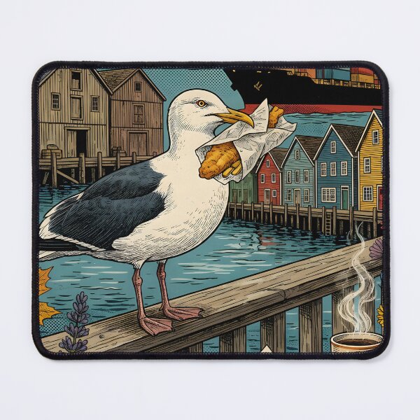 Item preview, Vintage Seagull Harbor Travel Postcard designed and sold by CoffeeinBloom.