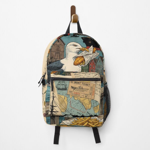 Item preview, Vintage Seagull Harbor Travel Postcard designed and sold by CoffeeinBloom.
