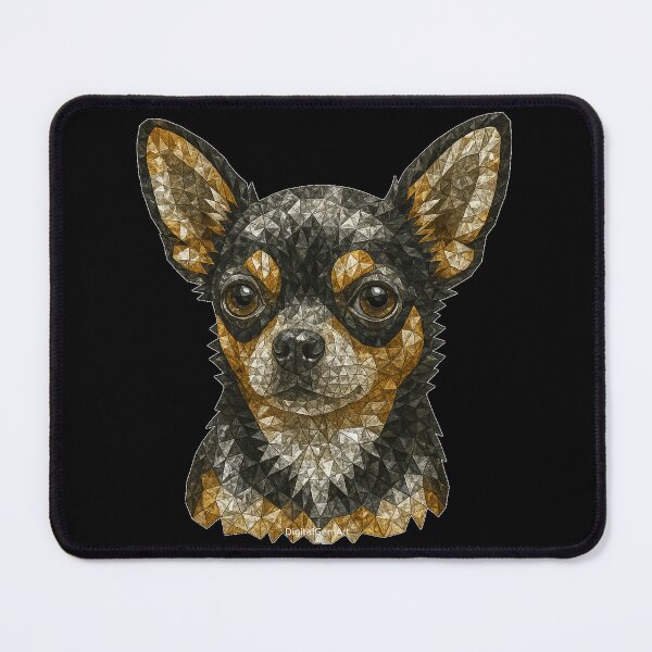 Item preview, Gemstone Mosaic Chihuahua Portrait designed and sold by DigitalGemArt.