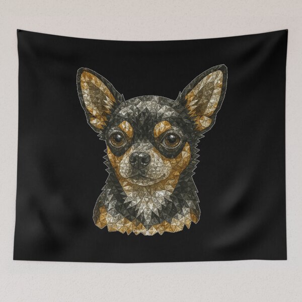 Item preview, Gemstone Mosaic Chihuahua Portrait designed and sold by DigitalGemArt.