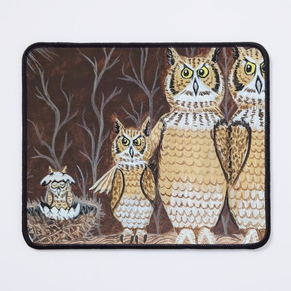 Item preview, Owl family with baby owlet designed and sold by Matt Starr Fine Art .