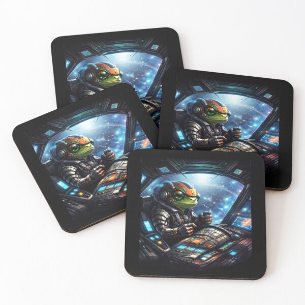 Item preview, Pilot frog in a futuristic cockpit designed and sold by FroggyOnly.