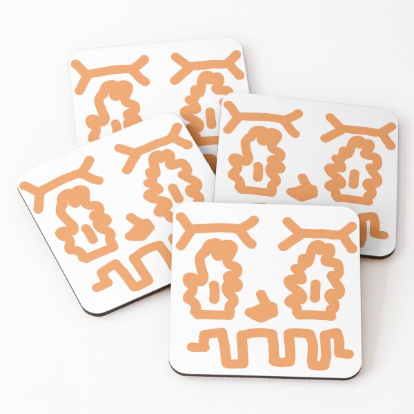 Item preview, Orange Doodle Face – Groovy Minimal Character designed and sold by felipemaldonadoart.