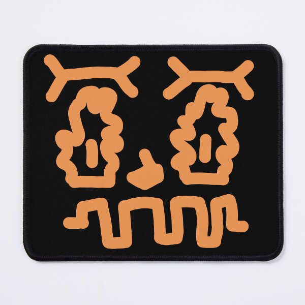 Item preview, Orange Doodle Face – Groovy Minimal Character designed and sold by felipemaldonadoart.
