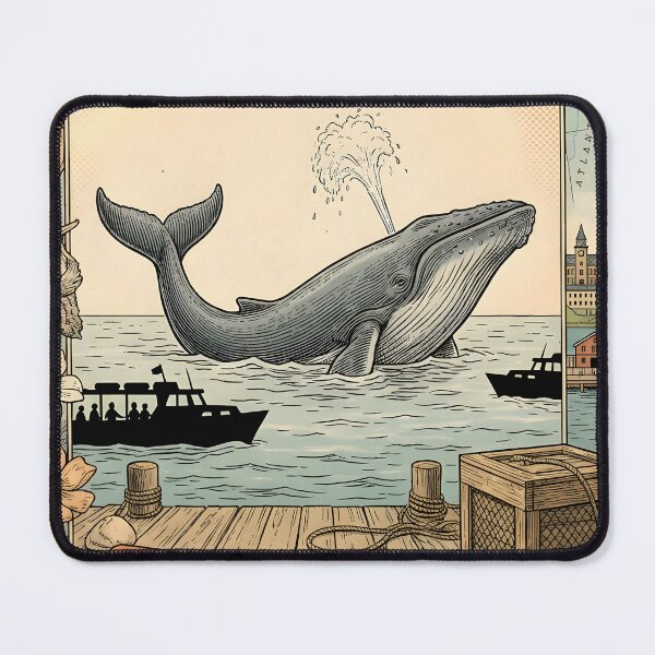Item preview, Vintage Whale Excursion Halifax Postcard designed and sold by CoffeeinBloom.