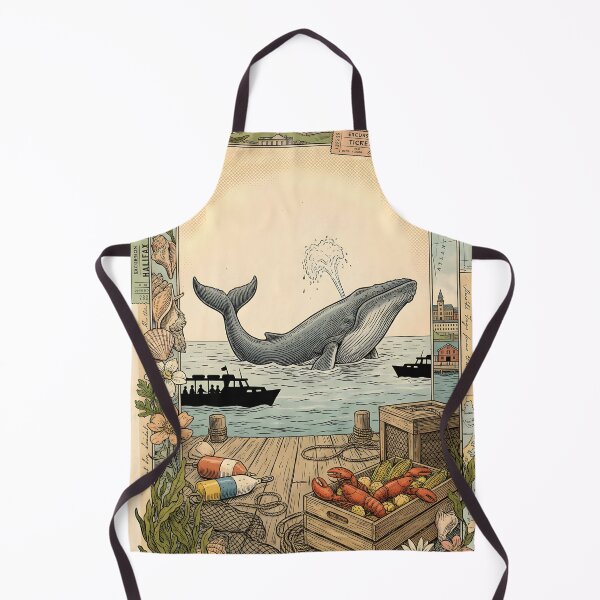 Item preview, Vintage Whale Excursion Halifax Postcard designed and sold by CoffeeinBloom.
