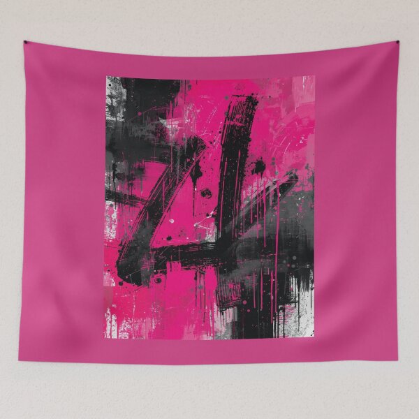 Item preview, Abstract Red Number 4 Graffiti Splash Art. designed and sold by LunaPrintCo.