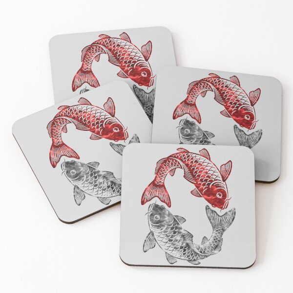 Item preview, red-black yin-yang carp designed and sold by BeJahMan.
