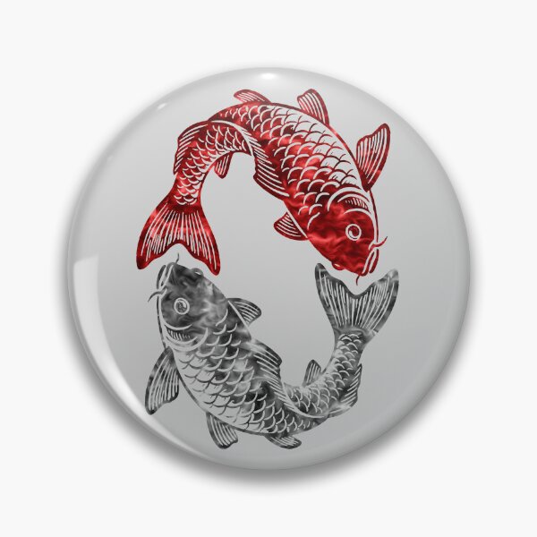 Item preview, red-black yin-yang carp designed and sold by BeJahMan.