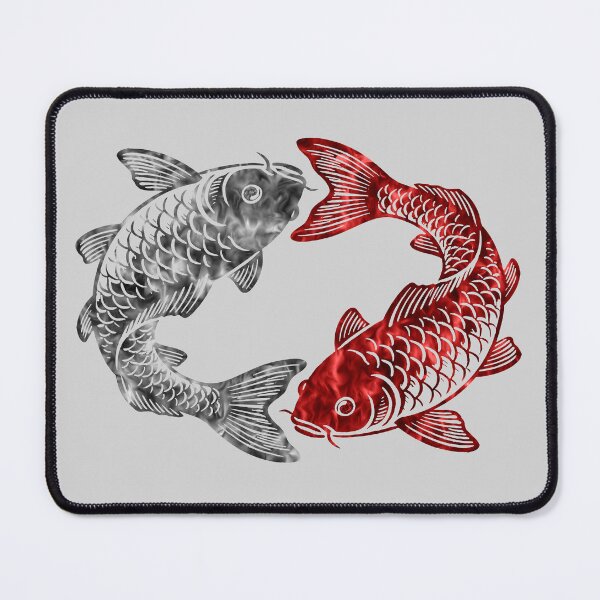 Item preview, red-black yin-yang carp designed and sold by BeJahMan.