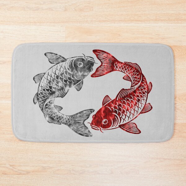 Item preview, red-black yin-yang carp designed and sold by BeJahMan.