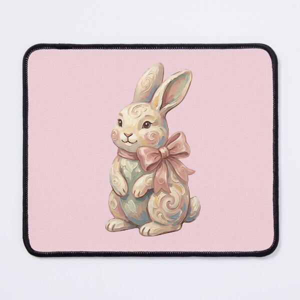 Item preview, Hand-Painted Style Easter Bunny with Bow – Soft Pastel Spring Illustration designed and sold by SkyTastic.