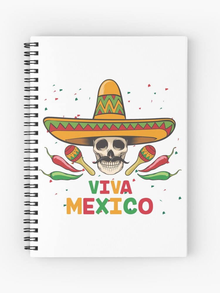Cuaderno de espiral «Viva Mexico Feliz Día de la Independencia» de goodspy  | Redbubble