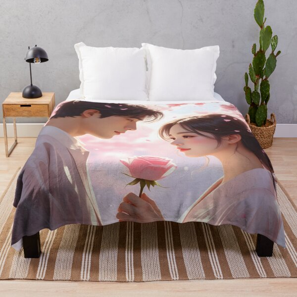 Item preview, Romantic couple Sakura – Japanese aesthetic love illustration designed and sold by Schoenenwald - Illustrations Uniques et Originales.