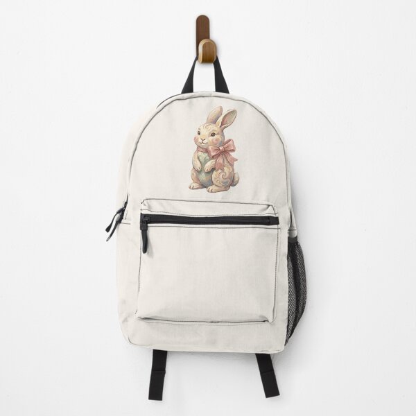 Item preview, Heirloom Faux Hand-Painted Style Easter Bunny with Bow – Soft Pastel Spring Illustration designed and sold by SkyTastic.