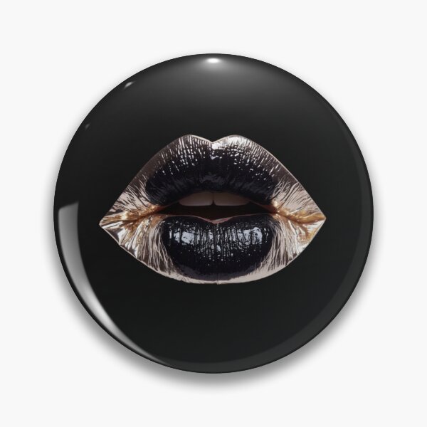 Item preview, Black and Gold Lips – Minimal Luxury Beauty Editorial Art designed and sold by NUVYStudio.