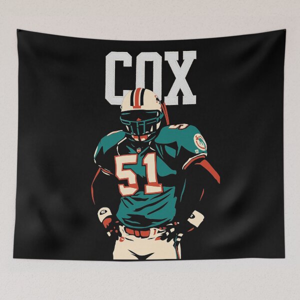 Item preview, Brian Cox #51 Miami Dolphins Art designed and sold by TheArtOfCar.