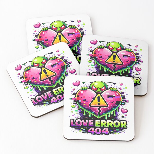 Item preview, Love Error 404 Neon Alien Heart designed and sold by AnnDesignStudio.
