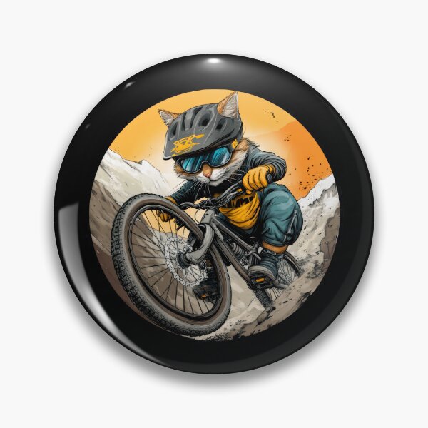 Item preview, Cat Biker / MTB Kitten designed and sold by Soulskier.