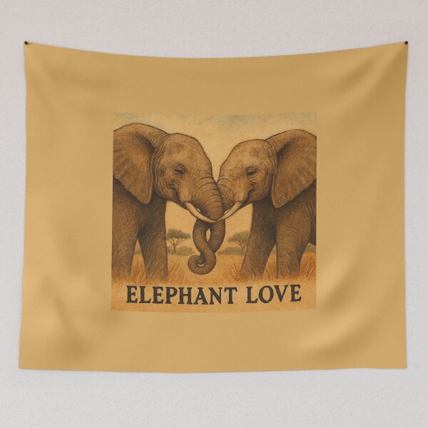 Item preview, Elephant Love – Embrace at Twilight designed and sold by Lyvion design.