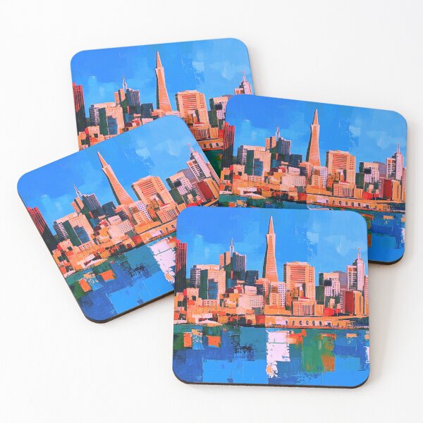 Item preview, San Francisco Skyline – Blue-Rose Fusion Bay designed and sold by SkylineVistas Designs.