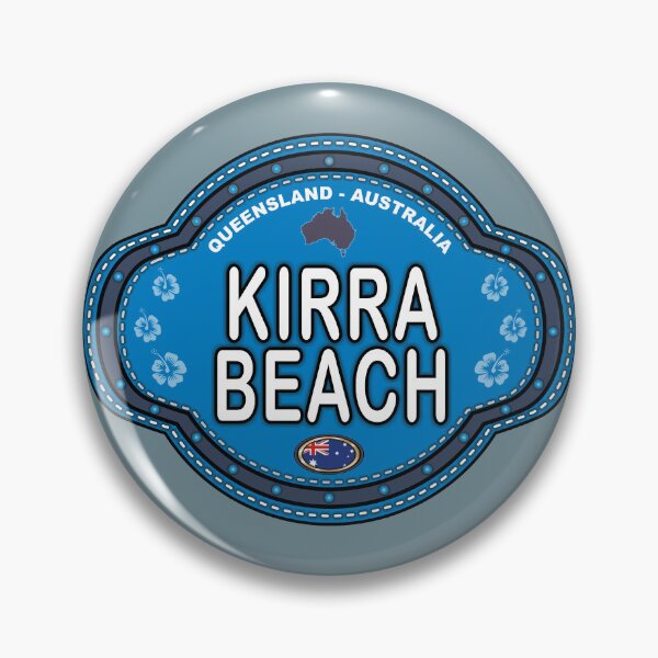 Item preview, Kirra Beach Australia stitching effect emblem designed and sold by studioss76.