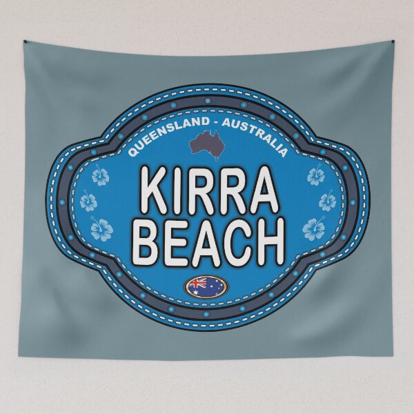 Item preview, Kirra Beach Australia stitching effect emblem designed and sold by studioss76.