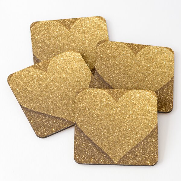 Item preview, Sparkling Golden Heart – Festive Glamour designed and sold by Lyvion design.