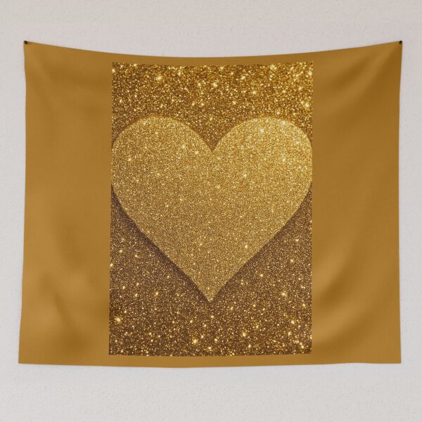 Item preview, Sparkling Golden Heart – Festive Glamour designed and sold by Lyvion design.