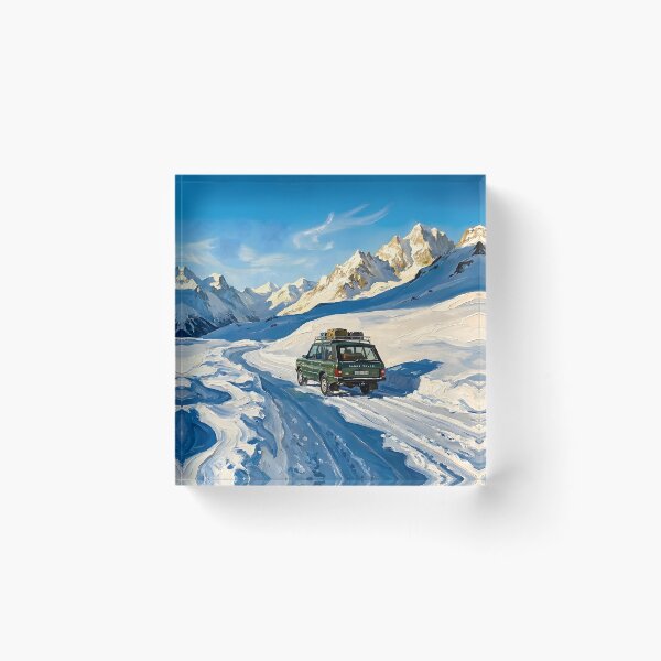 Item preview, Epic Old Money Alpine Winter Drive | Snow Mountain Peaks Landscape designed and sold by DesignAnother.