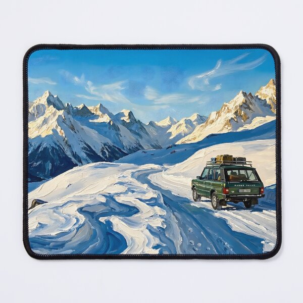 Item preview, Epic Old Money Alpine Winter Drive | Snow Mountain Peaks Landscape designed and sold by DesignAnother.