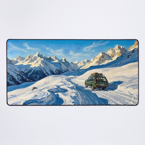 Item preview, Epic Old Money Alpine Winter Drive | Snow Mountain Peaks Landscape designed and sold by DesignAnother.