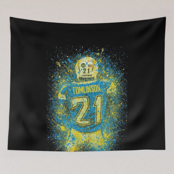 Item preview, LaDainian Tomlinson #21 Chargers Art – Electric Splash Football Design designed and sold by TheArtOfCar.