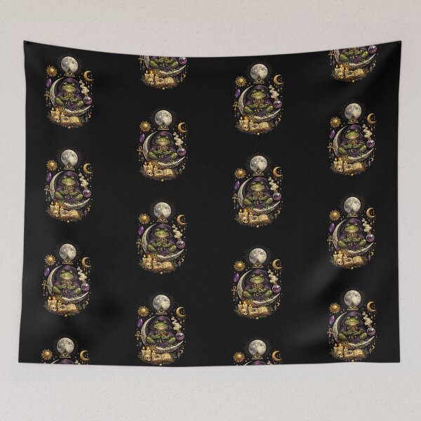 Item preview, mystical frog oracle under the moon designed and sold by FroggyOnly.
