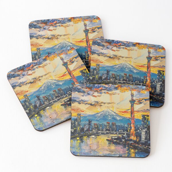 Item preview, Tokyo Skytree – Impressionist Sunrise Skyline designed and sold by SkylineVistas Designs.