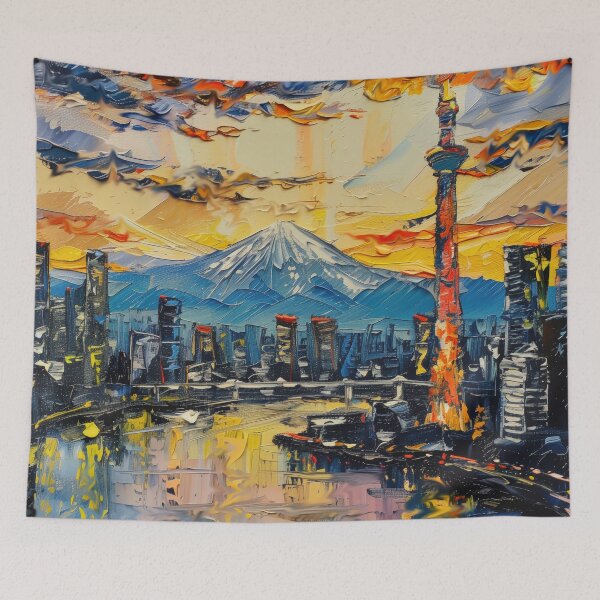 Item preview, Tokyo Skytree – Impressionist Sunrise Skyline designed and sold by SkylineVistas Designs.