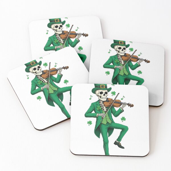Item preview, St Patricks Day Skeleton Violinist designed and sold by KroghDs.