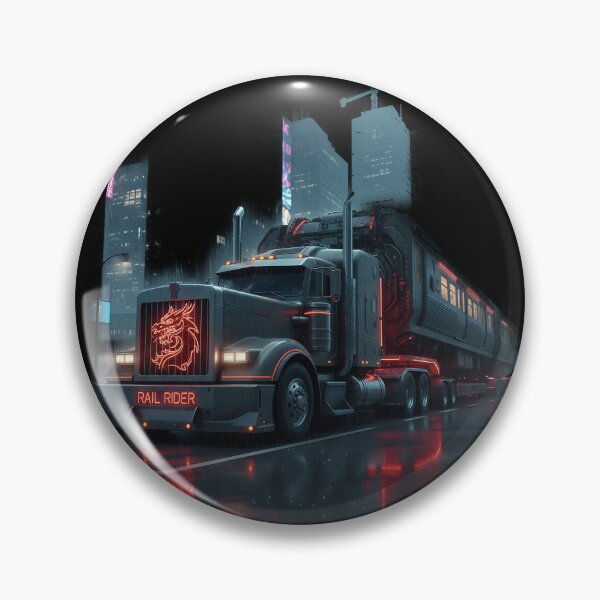 Item preview, Cyberpunk Rail Rider - High-Speed Sci-Fi Cargo Train Truck designed and sold by BounoWorld.