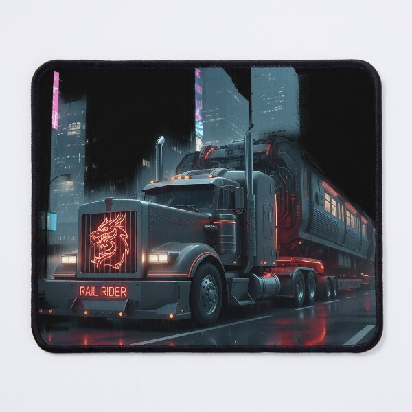 Item preview, Cyberpunk Rail Rider - High-Speed Sci-Fi Cargo Train Truck designed and sold by BounoWorld.