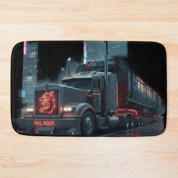 Item preview, Cyberpunk Rail Rider - High-Speed Sci-Fi Cargo Train Truck designed and sold by BounoWorld.