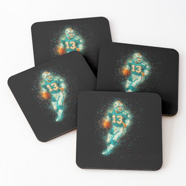 Item preview, Dan Marino #13 Miami Dolphins Art – Aqua & Orange Splatter Design designed and sold by TheArtOfCar.