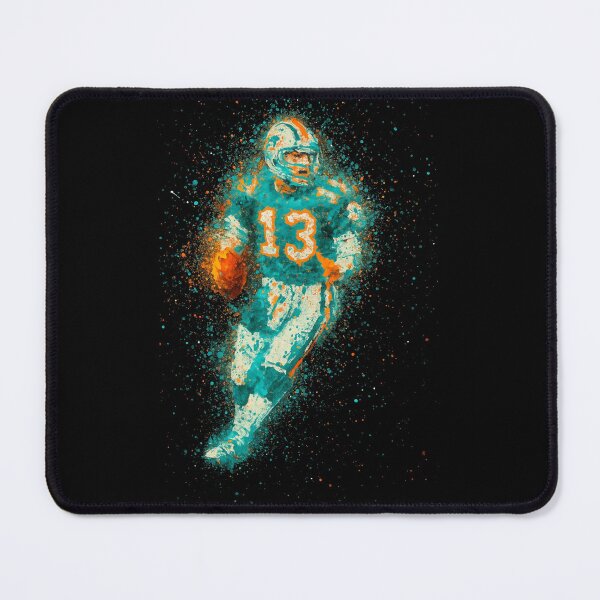 Item preview, Dan Marino #13 Miami Dolphins Art – Aqua & Orange Splatter Design designed and sold by TheArtOfCar.