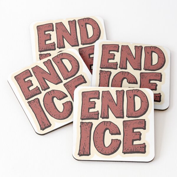 Item preview, END ICE Protest Sticker – Vintage Activist Typography, Bold Anti ICE Political Sticker designed and sold by bevastore.