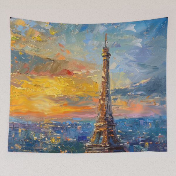 Item preview, Eiffel Tower – Impressionist Paris Sunrise Radiance designed and sold by SkylineVistas Designs.