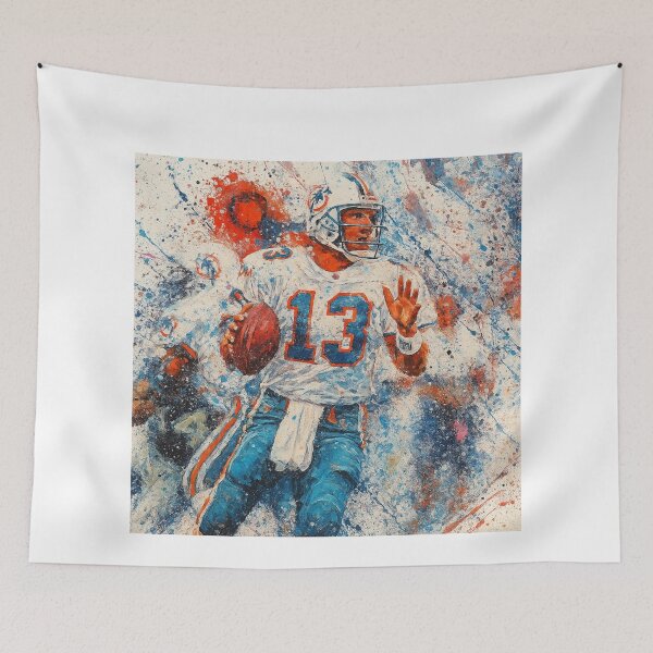 Item preview, Dan Marino #13 Miami Dolphins Art – Abstract Paint Splatter Design designed and sold by TheArtOfCar.