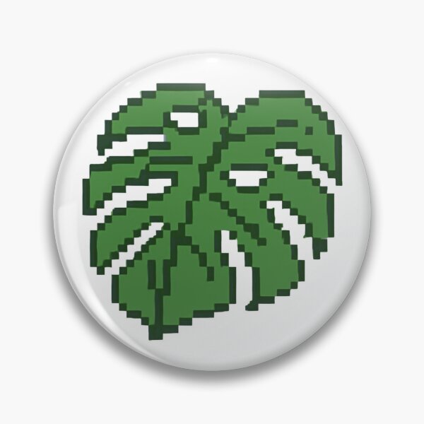Item preview, pixel monstera leaf designed and sold by LivsPlantHouse.