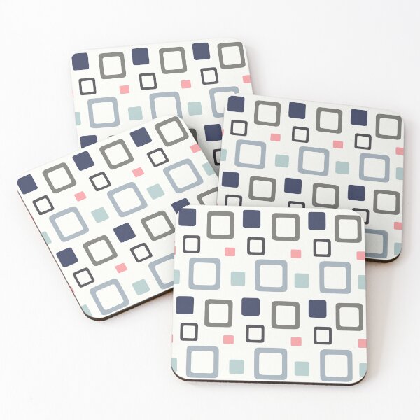 Item preview, Retro Squares Lagoon designed and sold by jehb.creative.